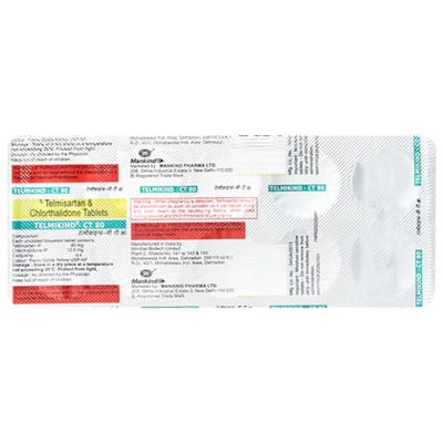 Telmikind Ct 80/12.5mg Strip Of 10 Tablets