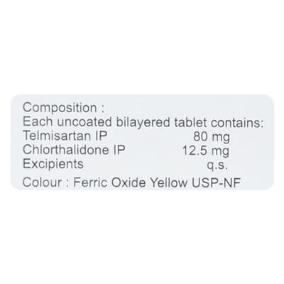 Telmikind Ct 80/12.5mg Strip Of 10 Tablets