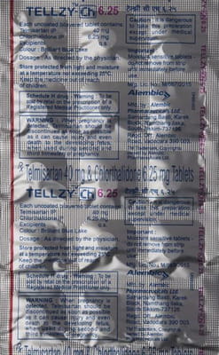 Tellzy Ch 40/6.25mg Strip Of 15 Tablets