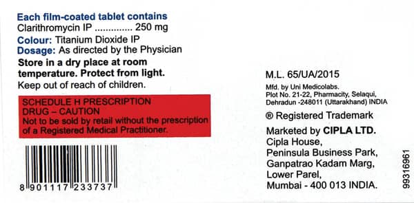 Zoclar 250mg Strip Of 4 Tablets