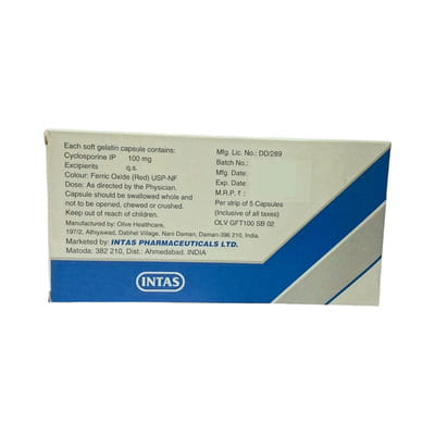 Grafotas 100mg Strip Of 5 Capsules