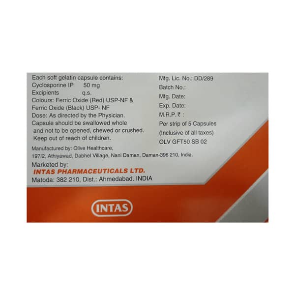 Grafotas 50Mg Strip Of 5 Capsules