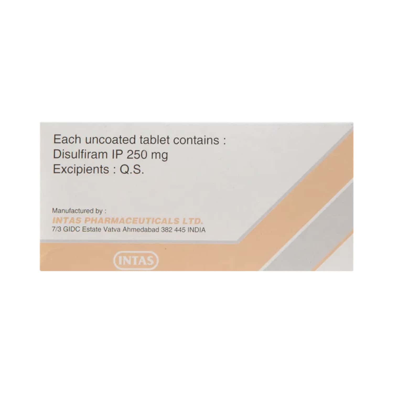 disulfiram 250mg tablets intas