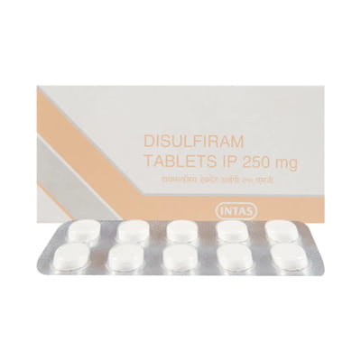 Disulfiram 250mg Strip Of 10 Tablets (Intas)