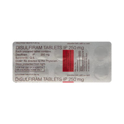 Disulfiram 250mg Strip Of 10 Tablets (Intas)