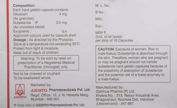 Prostagard D 4mg Strip Of 10 Capsules