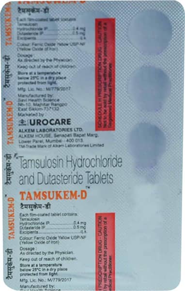 Tamsukem-D 0.4/0.5 Mg Strip Of 15 Tablets