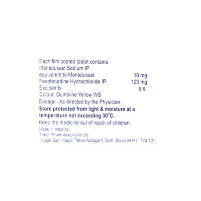 L Hist Mont Fx 10/120mg Strip Of 10 Tablets