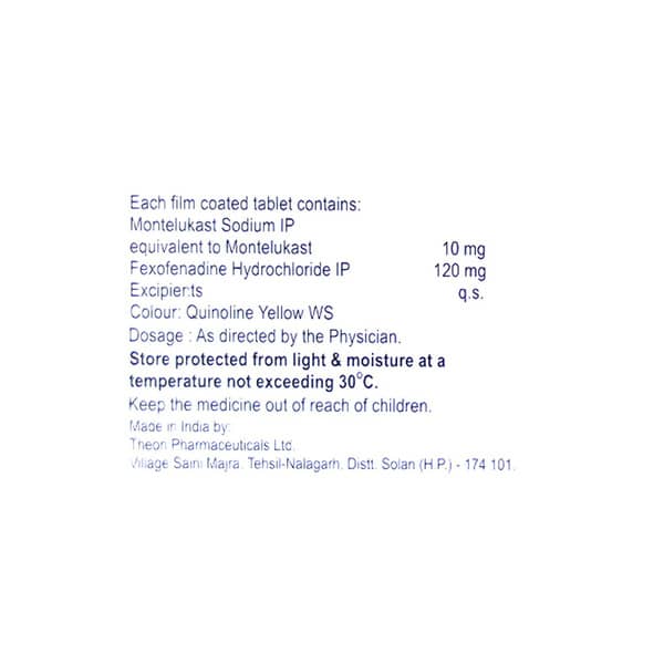 L Hist Mont Fx 10/120mg Strip Of 10 Tablets