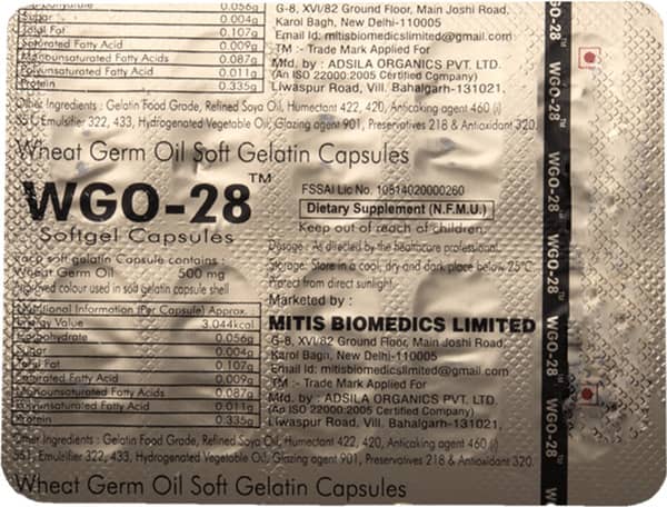 Wgo 28 Strip Of 10 Capsules