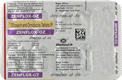 Zenflox Oz Strip Of 10 Tablets