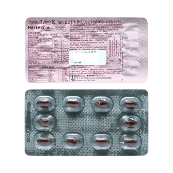 Harty D Strip Of 10 Softgel Capsules