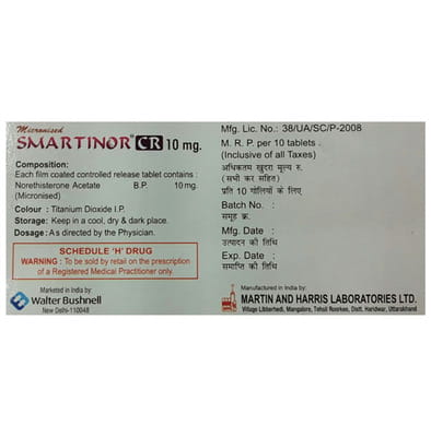Smartinor Cr 10mg Strip Of 10 Tablets