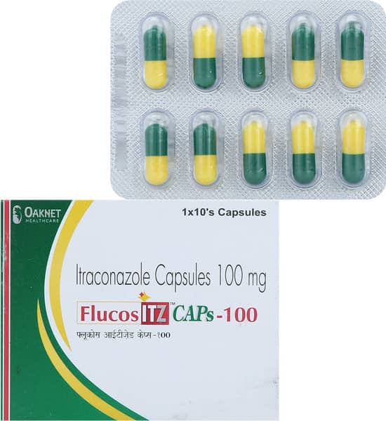 Flucos Itz 100Mg Strip Of 10 Capsules