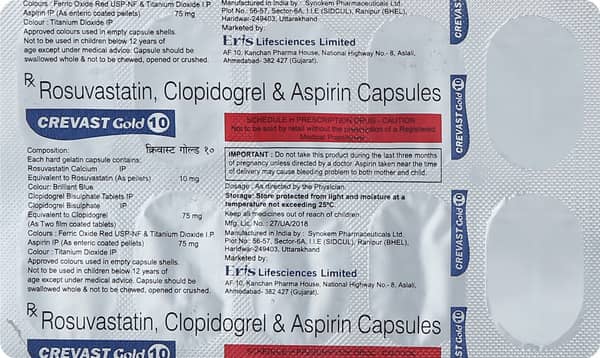 Crevast Gold 10Mg Strip Of 10 Capsules