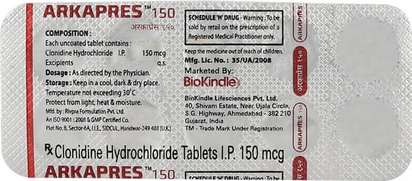 Arkapres 150mcg Strip Of 10 Tablets