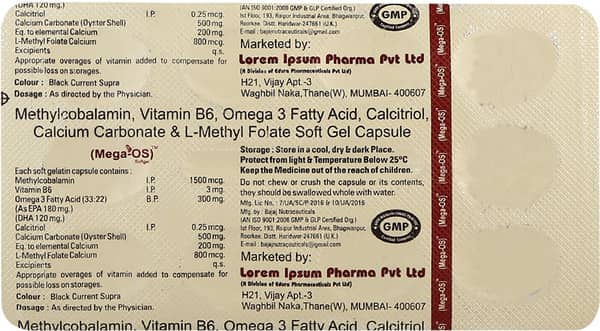 Mega Os Strip Of 10 Capsules