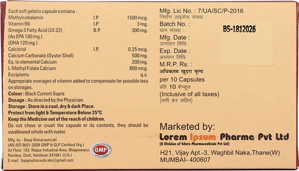 Mega Os Strip Of 10 Capsules