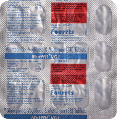 Metffil Vg1 Strip Of 15 Tablets