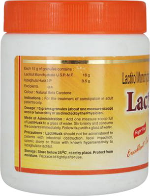 Lactihusk Sugar Free Bottle Of 180gm Granules