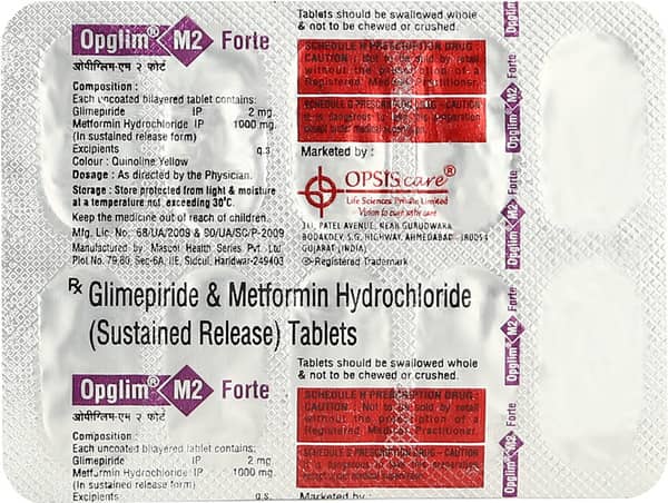 Opglim M 2Mg Forte Strip Of 10 Tablets