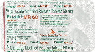 Prizide Mr 60mg Strip Of 10 Tablets