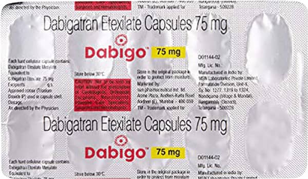 Dabigo 75mg Strip Of 10 Capsules