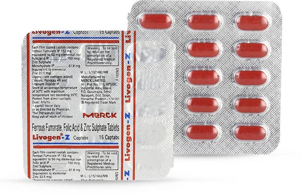 Livogen Z Strip Of 15 Captabs
