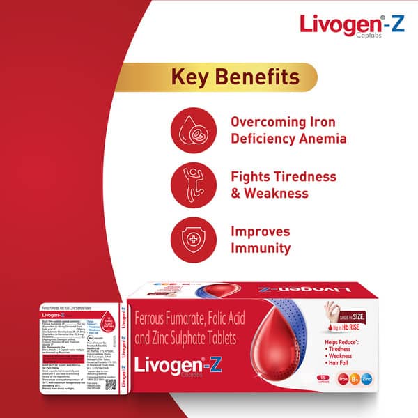 Livogen Z Strip Of 15 Captabs