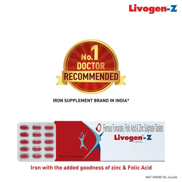 Livogen Z Strip Of 15 Captabs