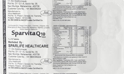 Sparvita Q10 Strip Of 10 Tablets