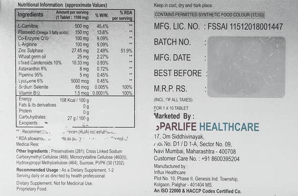 Sparvita Q10 Strip Of 10 Tablets