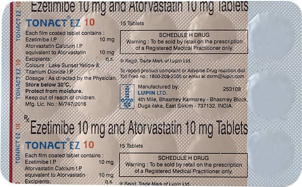 Tonact Ez 10mg Strip Of 15 Tablets