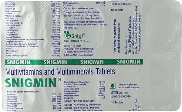 Snigmin Strip Of 10 Tablets