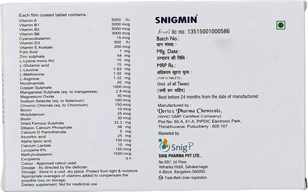 Snigmin Strip Of 10 Tablets
