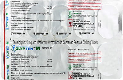 Glypten M 20mg Strip Of 10 Tablets
