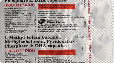 Folvite Dha Strip Of 10 Capsules