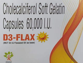 D3flax 60k Strip Of 4 Capsules
