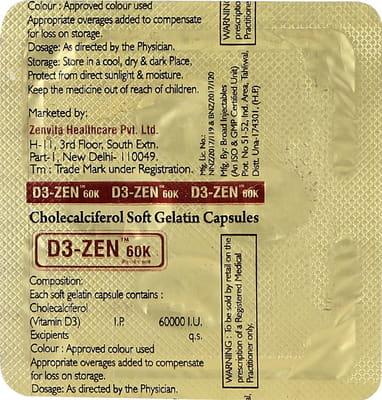 D3 Zen 60k Strip Of 4 Capsules