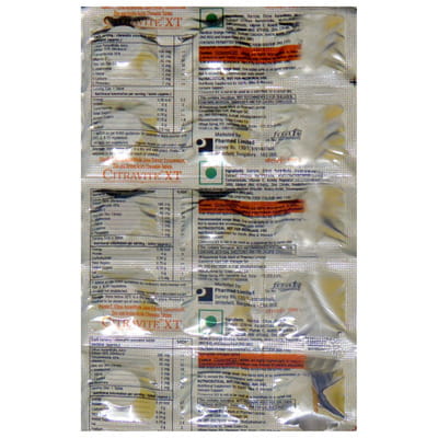 Citravite Xt Orange Flavour Strip Of 15 Chewable Tablets