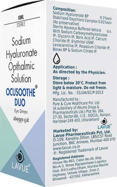 Ocusoothe Duo Bottle Of 10ml Eye Drops