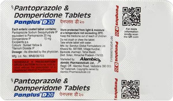 Panplus D 20Mg Strip Of 15 Tablets