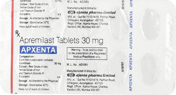 Apxenta 30mg Strip Of 10 Tablets