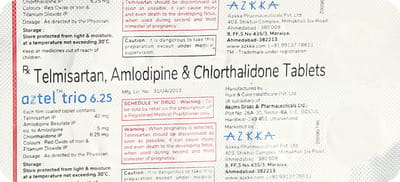 Aztel Trio 6.25mg Strip Of 10 Tablets