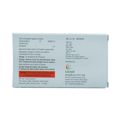 Dececal 60k Strip Of 4 Capsules