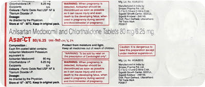 Asar Ct 80/6.25mg Strip Of 10 Tablets