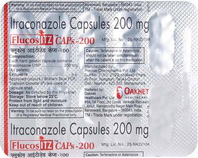 Flucos Itz 200mg Strip Of 10 Capsules