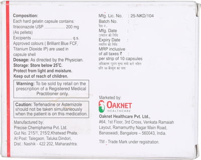 Flucos Itz 200mg Strip Of 10 Capsules