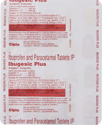 Ibugesic Plus Strip Of 20 Tablets