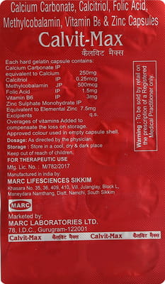 Calvit Max Strip Of 10 Capsules